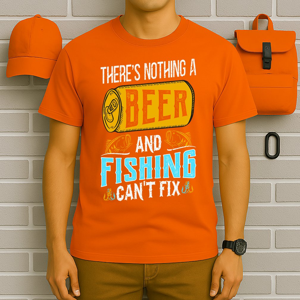 There's Nothing A Beer And Fishing Can't Fix T-Shirt