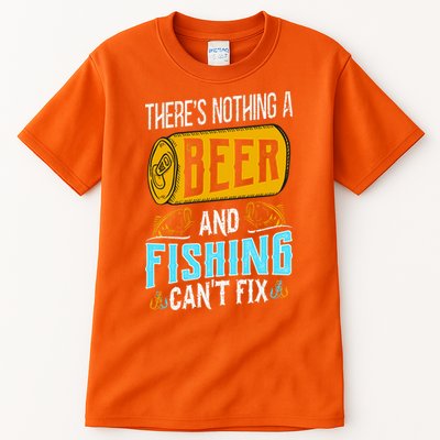 There's Nothing A Beer And Fishing Can't Fix Tall T-Shirt