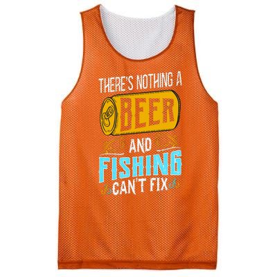 There's Nothing A Beer And Fishing Can't Fix Mesh Reversible Basketball Jersey Tank