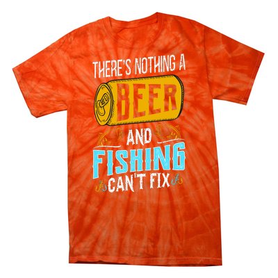 There's Nothing A Beer And Fishing Can't Fix Tie-Dye T-Shirt