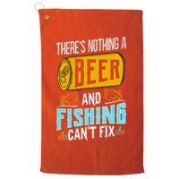 There's Nothing A Beer And Fishing Can't Fix Golf Towel