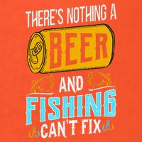 There's Nothing A Beer And Fishing Can't Fix Kids T-Shirt