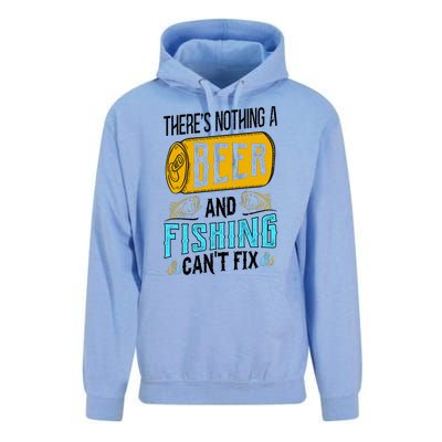 There's Nothing A Beer And Fishing Can't Fix Unisex Surf Hoodie