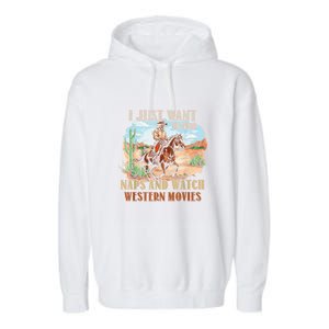 Take Naps And Watch Western Movie Lover Garment-Dyed Fleece Hoodie