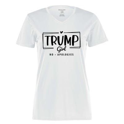 Trump No Apologies Election 2024 Gift Women's Momentum V-Neck T-Shirt