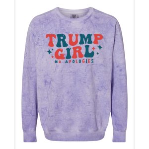 Trump No Apologies Patriotic American Election 2024 Gift Colorblast Crewneck Sweatshirt