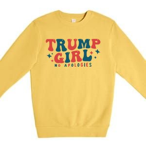 Trump No Apologies Patriotic American Election 2024 Gift Premium Crewneck Sweatshirt