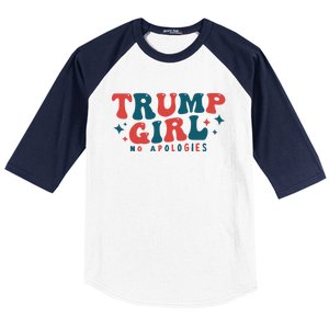 Trump No Apologies Patriotic American Election 2024 Gift Baseball Sleeve Shirt