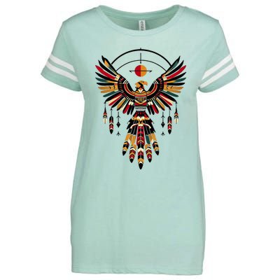 Thunderbird Native American Tribal Art Enza Ladies Jersey Football T-Shirt