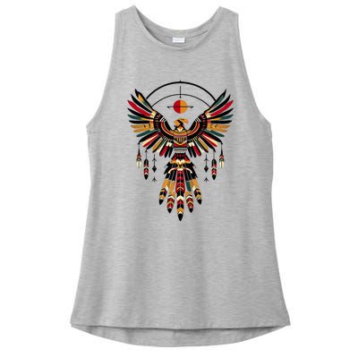 Thunderbird Native American Tribal Art Ladies PosiCharge Tri-Blend Wicking Tank