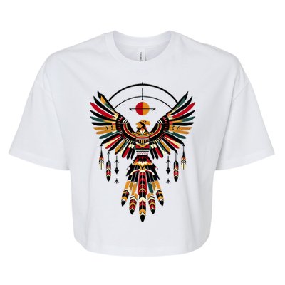 Thunderbird Native American Tribal Art Bella+Canvas Jersey Crop Tee