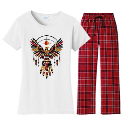 Thunderbird Native American Tribal Art Women's Flannel Pajama Set