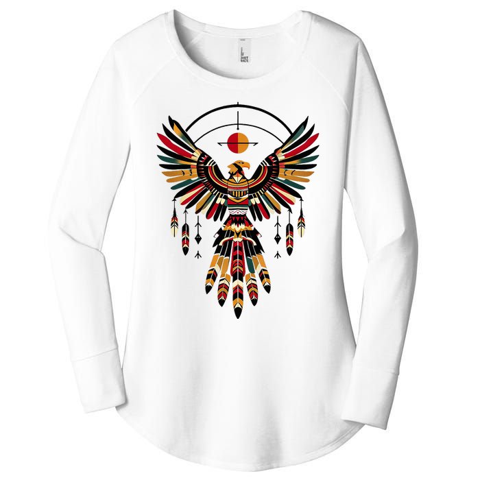 Thunderbird Native American Tribal Art Women's Perfect Tri Tunic Long Sleeve Shirt