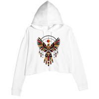 Thunderbird Native American Tribal Art Crop Fleece Hoodie