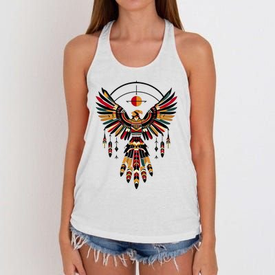 Thunderbird Native American Tribal Art Women's Knotted Racerback Tank