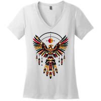 Thunderbird Native American Tribal Art Women's V-Neck T-Shirt