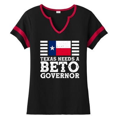 Texas Needs A Governor Beto O'Rourke Ladies Halftime Notch Neck Tee