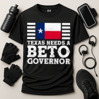 Texas Needs A Governor Beto O'Rourke Cooling Performance Crew T-Shirt