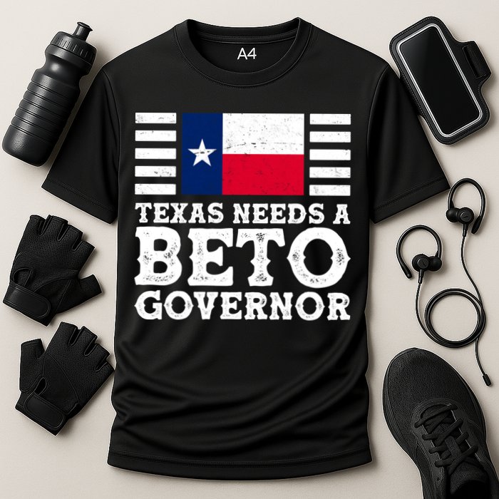 Texas Needs A Governor Beto O'Rourke Cooling Performance Crew T-Shirt