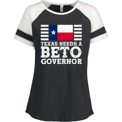 Texas Needs A Governor Beto O'Rourke Enza Ladies Jersey Colorblock Tee