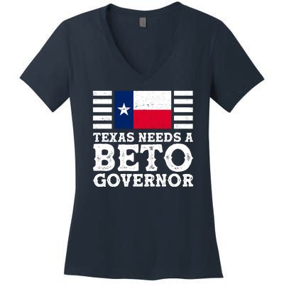 Texas Needs A Governor Beto O'Rourke Women's V-Neck T-Shirt