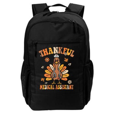 Thankful Nurse Assistant Groovy Thanksgiving Turkey Design Daily Commute Backpack