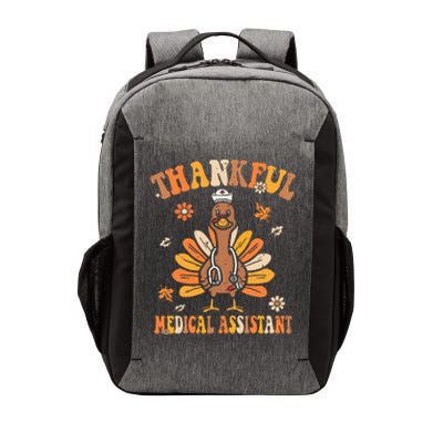 Thankful Nurse Assistant Groovy Thanksgiving Turkey Design Vector Backpack