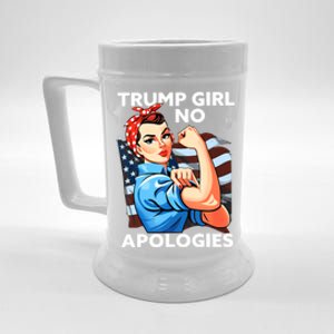 Trump No Apologies Patriotic American Gift Beer Stein