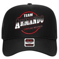 Team Name Armando Lifetime Member Last Name High Crown Mesh Back Trucker Hat