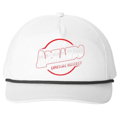 Team Name Armando Lifetime Member Last Name Snapback Five-Panel Rope Hat