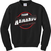 Team Name Armando Lifetime Member Last Name Kids Sweatshirt