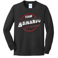 Team Name Armando Lifetime Member Last Name Kids Long Sleeve Shirt