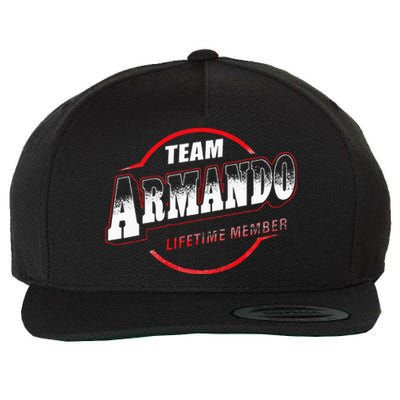 Team Name Armando Lifetime Member Last Name Wool Snapback Cap