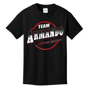 Team Name Armando Lifetime Member Last Name Kids T-Shirt