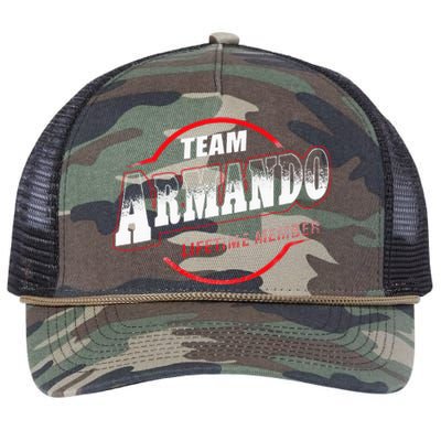 Team Name Armando Lifetime Member Last Name Retro Rope Trucker Hat Cap