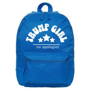 Trump No Apologies Trump 2024 Election Retro Patriotic Gift 16 in Basic Backpack