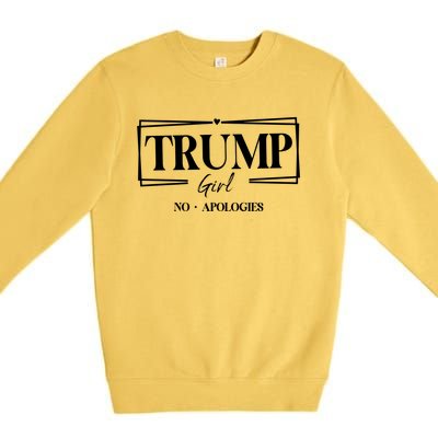 Trump No Apologies Trump Election 2024 Gift Premium Crewneck Sweatshirt