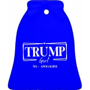 Trump No Apologies Trump Election 2024 Gift Ceramic Bell Ornament