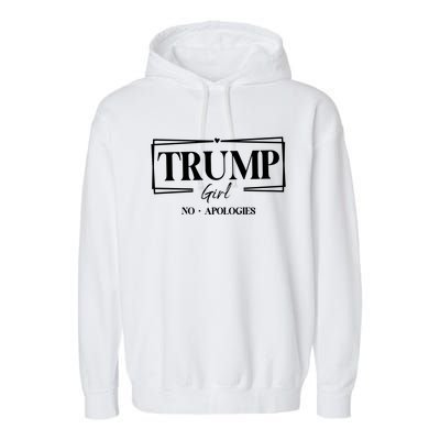 Trump No Apologies Trump Election 2024 Gift Garment-Dyed Fleece Hoodie