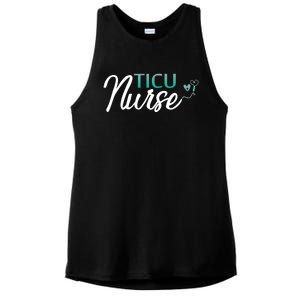 Ticu Nurse Appreciation Trauma Intensive Care Units Nurses Gift Ladies PosiCharge Tri-Blend Wicking Tank