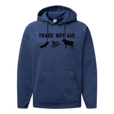 Trade Not Aid Farmer Political Performance Fleece Hoodie