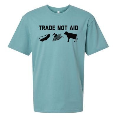 Trade Not Aid Farmer Political Sueded Cloud Jersey T-Shirt