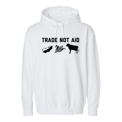 Trade Not Aid Farmer Political Garment-Dyed Fleece Hoodie