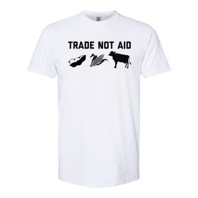 Trade Not Aid Farmer Political Softstyle CVC T-Shirt