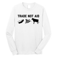 Trade Not Aid Farmer Political Long Sleeve Shirt