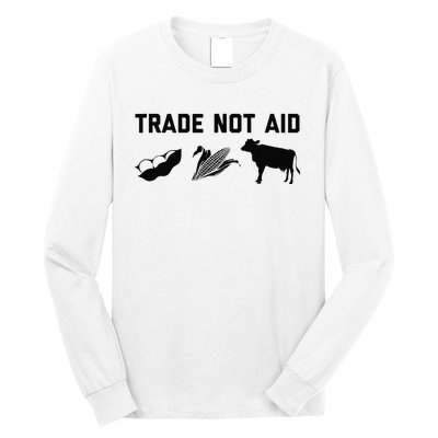 Trade Not Aid Farmer Political Long Sleeve Shirt