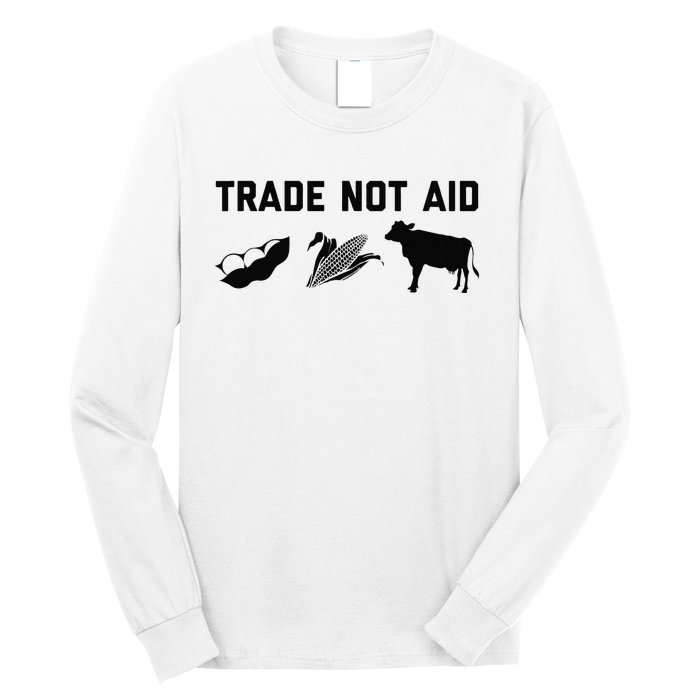 Trade Not Aid Farmer Political Long Sleeve Shirt