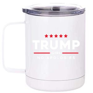 Trump No Apologies Patriotic American Election 2024 Cute Gift 12 oz Stainless Steel Tumbler Cup