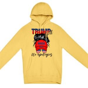 Trump No Apologies Patriotic American Meaningful Gift Premium Pullover Hoodie