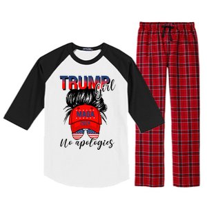 Trump No Apologies Patriotic American Meaningful Gift Raglan Sleeve Pajama Set